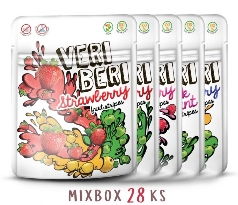 Veri Beri Ovocné stripsy MixBox (28 ks)